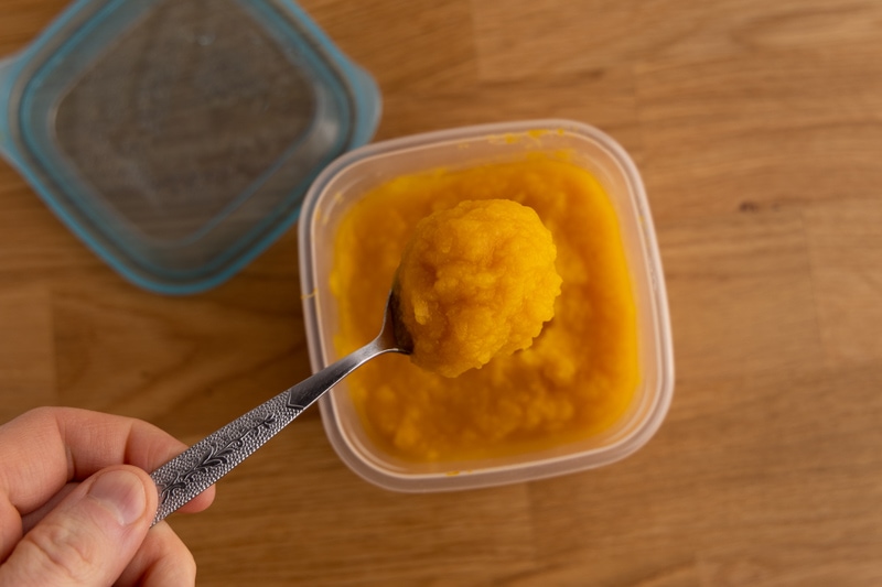 Thawed pumpkin puree