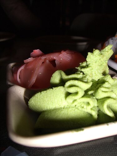 Wasabi paste on a plate