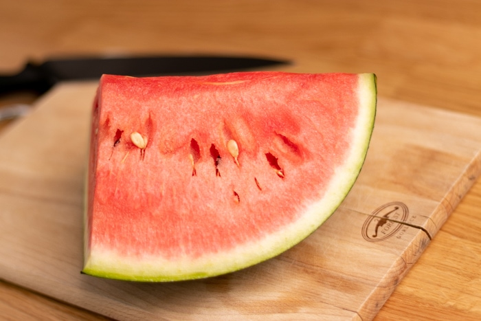 Watermelon before slicing