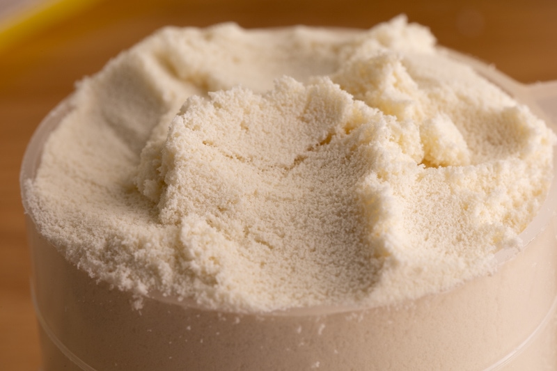 Whey protein closeup