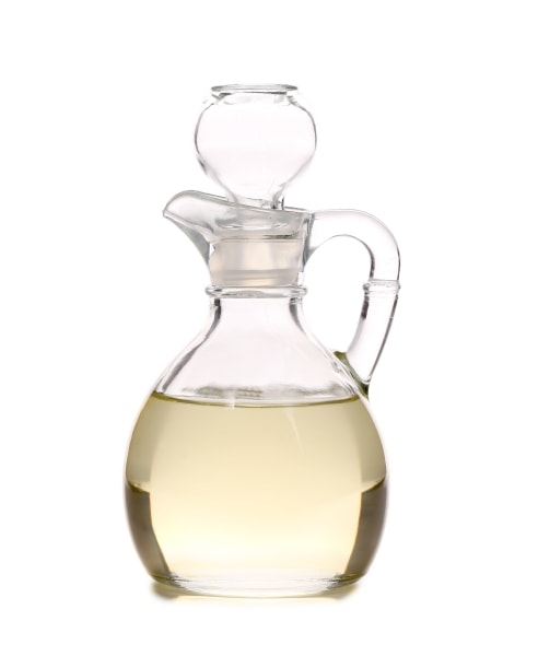 White vinegar in a glass carafe