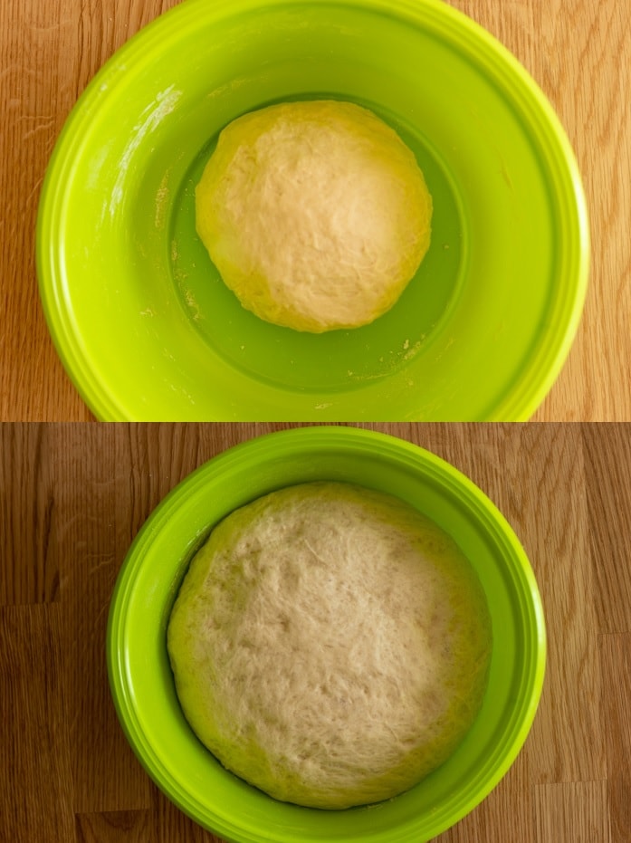 Yeast dough growth