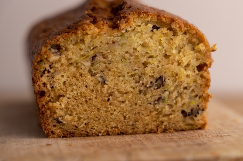 Zucchini bread portion