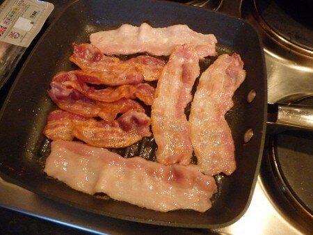 Bacon on a grill pan