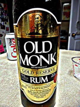 Bottle of Old Monk Rum