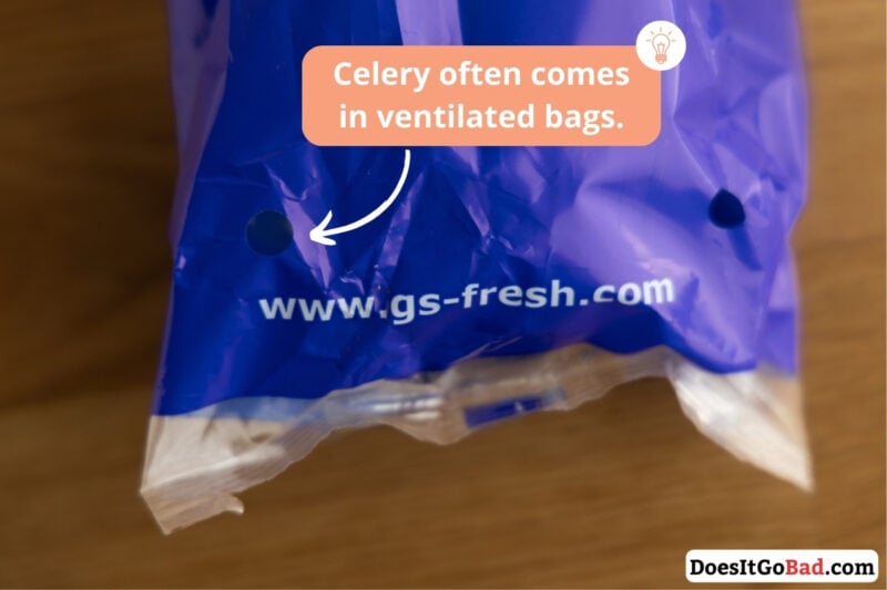 celery in bag