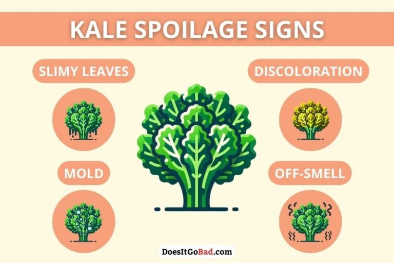 Kale spoilage signs