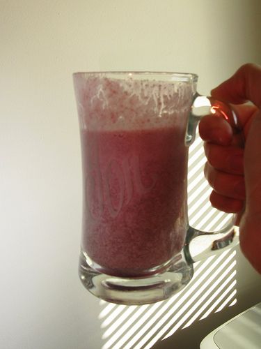 Smoothie with protein powder